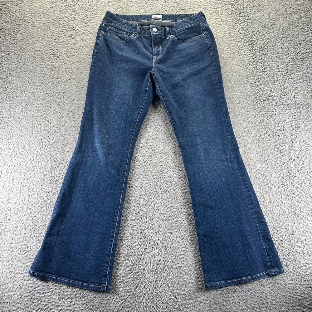 Gap Long And‎ Lean Jeans Womens 28x29 Blue Denim Bootcut Workwear Faded Stretch